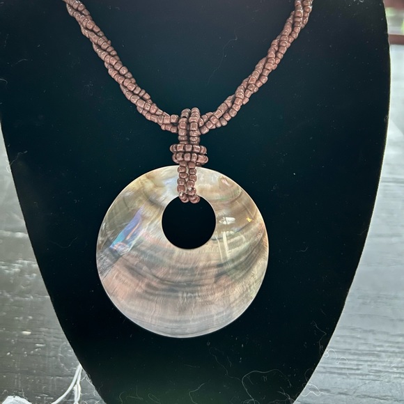 J. Jill Jewelry - Large Mother-of-Pearl Pendant Necklace